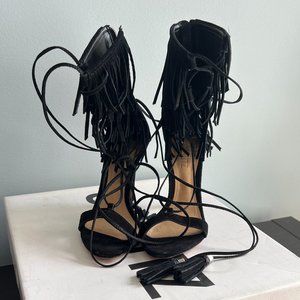 NWT Schutz Kija Black Suede Sandal Pump 6